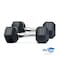 Wecare Fitness Rubber-Coated Chrome Handle 20 Lbs Dumbbells, Set of Two, Black, 2PK WC-2P-20LB-BK - alternate 1